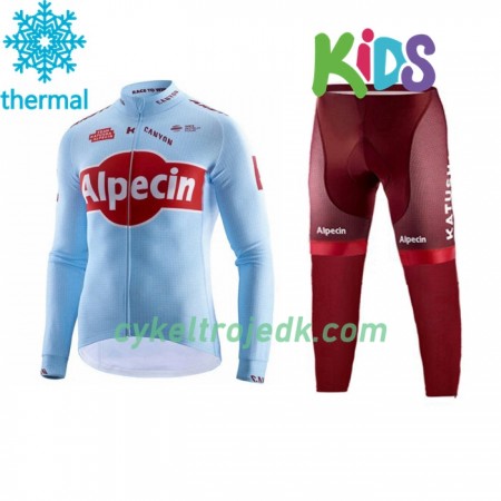 Cykeltøj Langærmet Vinter + Cykelbuks Lang Børn 2019 Team Katusha Alpecin N001